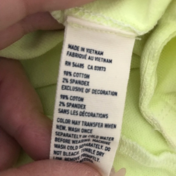 American Eagle Fluorescent Green POLO SHIRT - Picture 5 of 5